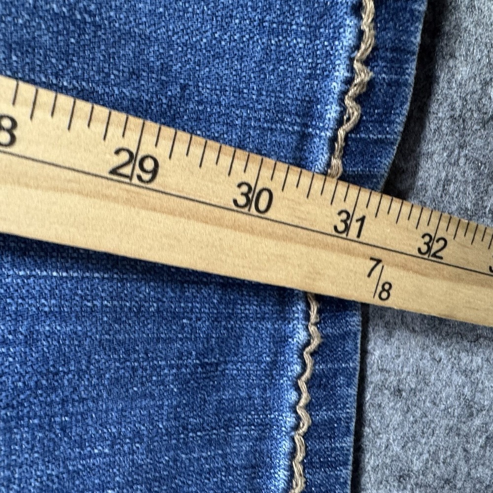 L.A. Idol Womens Juniors Bootcut Jeans Size 9 Blue Distressed 5 Pockets - Picture 4 of 13